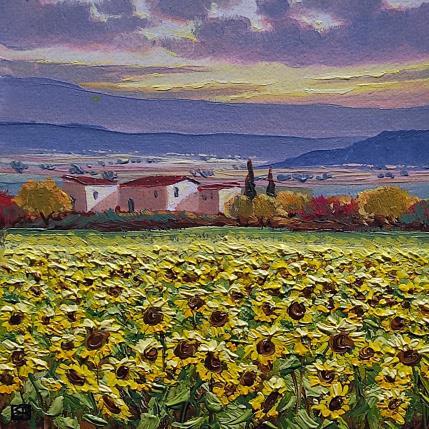 Peinture His gaze awekens me par Requena Elena | Tableau Figuratif Huile Paysages