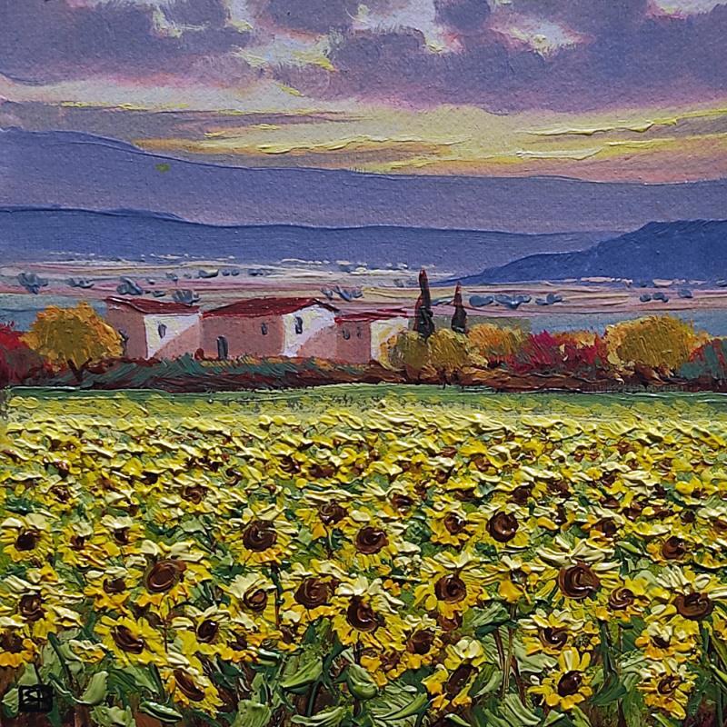 Gemälde His gaze awekens me von Requena Elena | Gemälde Figurativ Landschaften Öl