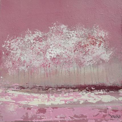 Peinture Foisonnement en bois de rose par Escolier Odile | Tableau Figuratif Acrylique, Carton Nature, Paysages