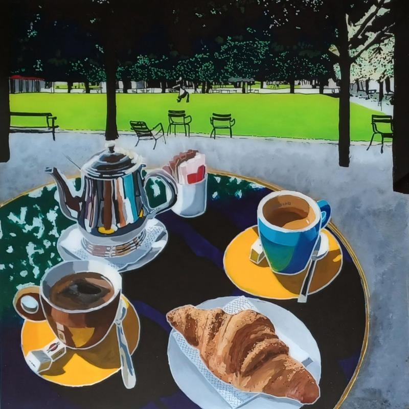 Peinture Victor croise Henri dansant aux Tuileries par Auriol Philippe | Tableau Figuratif Natures mortes Plexiglas Acrylique Posca