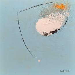 Painting abstract turquoise A 94 by Wilms Hilde | Painting Abstract Acrylic, Gluing