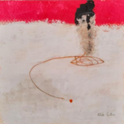 Painting abstract red A 95 by Wilms Hilde | Painting Abstract Acrylic, Gluing