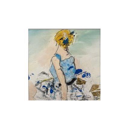 Painting MARIS by Han | Painting Figurative Acrylic, Gluing Mode, Portrait