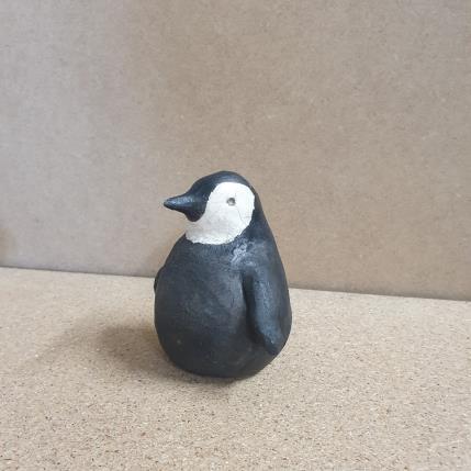 Sculpture Bébé manchot a par Escoffier Odile | Sculpture Figuratif Raku Animaux