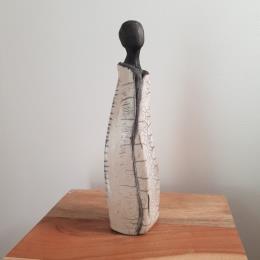 Sculpture Silhouette 11 by Escoffier Odile | Sculpture Figurative Raku Minimalist