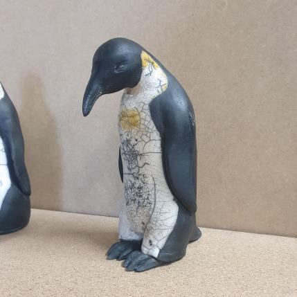 Sculpture Manchot 5 par Escoffier Odile | Sculpture Figuratif Raku Animaux