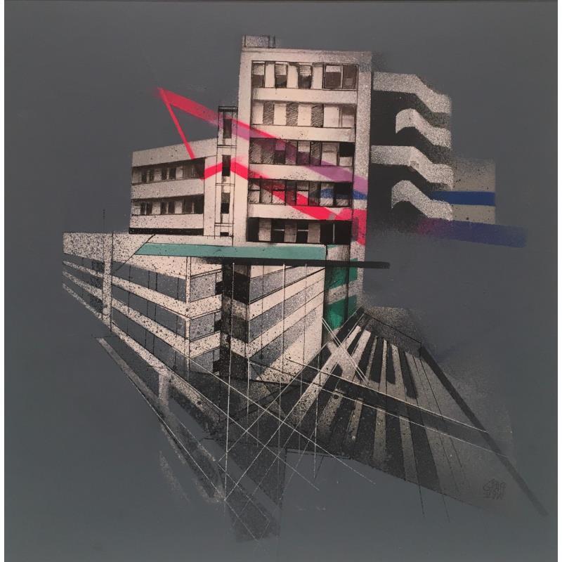 Peinture Urban sketch par Graffmatt | Tableau Street Art Urbain Graffiti Acrylique