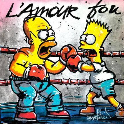 Pintura Homer et Bart Simpson, l'amour fou por Cornée Patrick | Pintura Pop art Aceite, Graffiti Cine, Deporte, Iconos pop