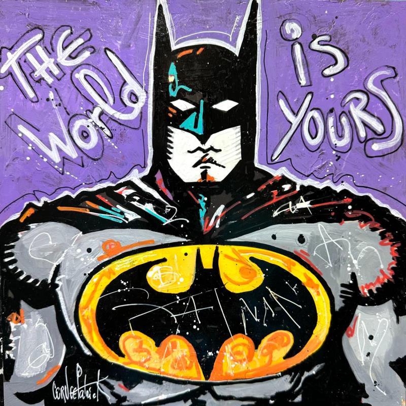 Painting Batman by Cornée Patrick | Painting Pop-art Cinema Pop icons Child Graffiti Oil