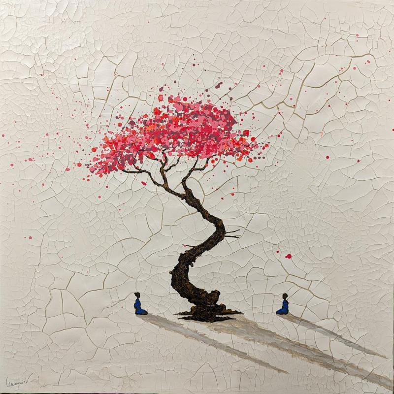 Peinture La rencontre par Lemonnier  | Tableau Matiérisme Paysages Acrylique Zinc