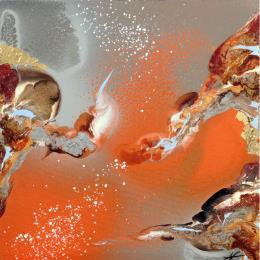 Peinture C889 par Naen | Tableau Abstrait Acrylique, Encre Nature, Paysages