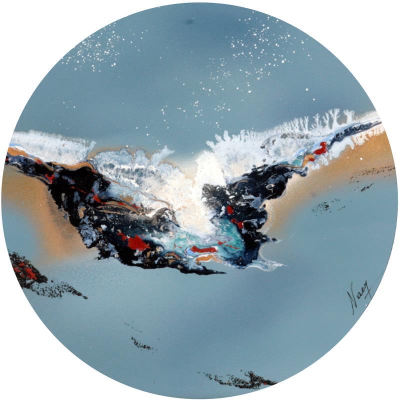 Peinture C2694 par Naen | Tableau Abstrait Paysages Nature Acrylique Encre