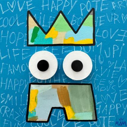 Peinture BLUE POTE par Mam | Tableau Pop-art Acrylique Icones Pop, Portraits, Société