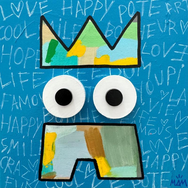 Peinture BLUE POTE par Mam | Tableau Pop-art Portraits Société Icones Pop Acrylique