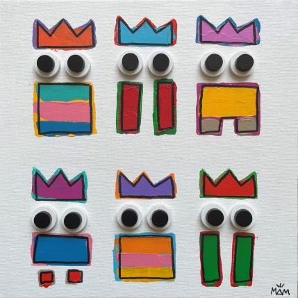 Painting WHITE TRIBU by Mam | Painting Pop-art Acrylic Minimalist, Pop icons, Society