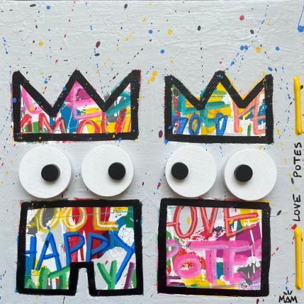 Painting LOVE POTES by Mam | Painting Pop-art Acrylic Pop icons, Portrait, Society