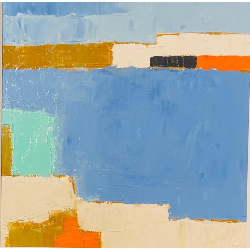 Peinture Loin par Shelley | Tableau Abstrait Huile