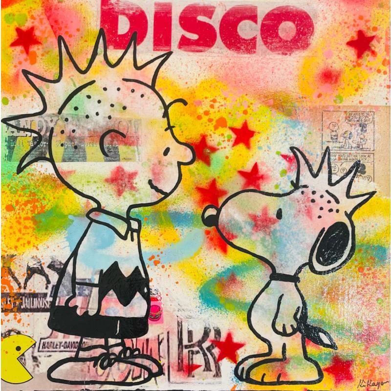 Pintura Snoopy Punk por Kikayou | Pintura Pop art Graffiti Acrílico Collage