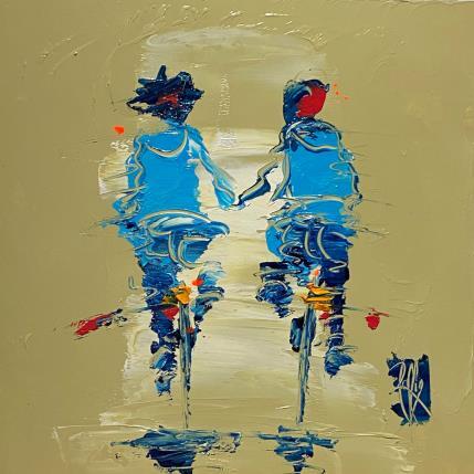 Painting Complicité by Raffin Christian | Painting Figurative Oil Life style