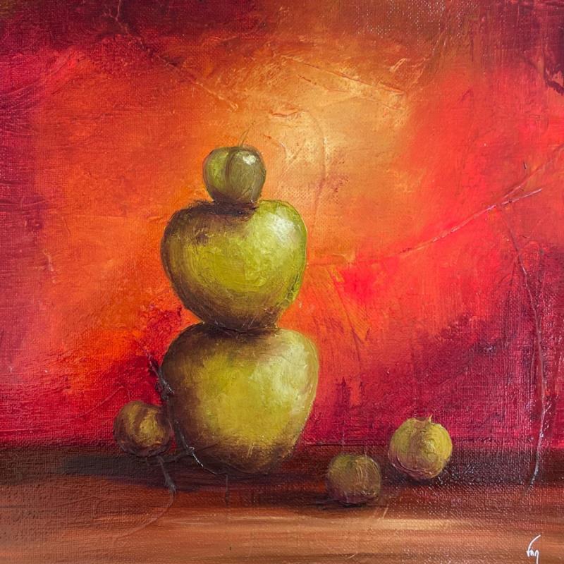 Pintura fragile équilibre por Vinnie | Pintura Figurativo Aceite