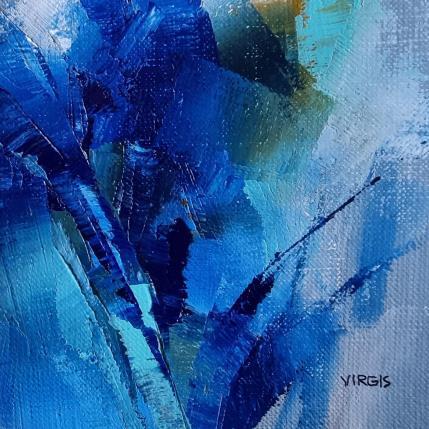 Peinture Blue blue par Virgis | Tableau Abstrait Huile Minimaliste