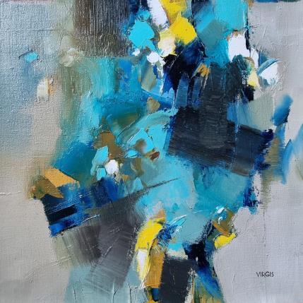 Gemälde Fixed trajectory of movement von Virgis | Gemälde Abstrakt Öl Minimalistisch