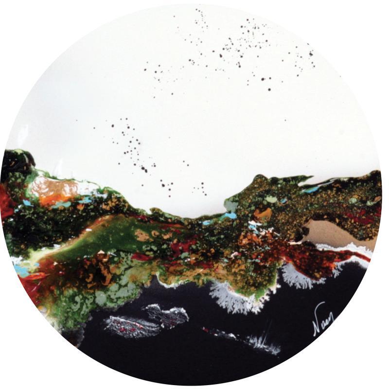 Painting  C2579 F3 by Naen | Painting Abstract Landscapes Nature Minimalist Acrylic Ink