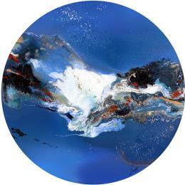 Peinture C2699 F4 par Naen | Tableau Abstrait Acrylique, Encre Marine, Nature