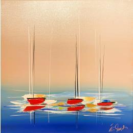 Pintura MEDITERRANEE por Munsch Eric | Pintura Figurativo Aceite, Acrílico Marine