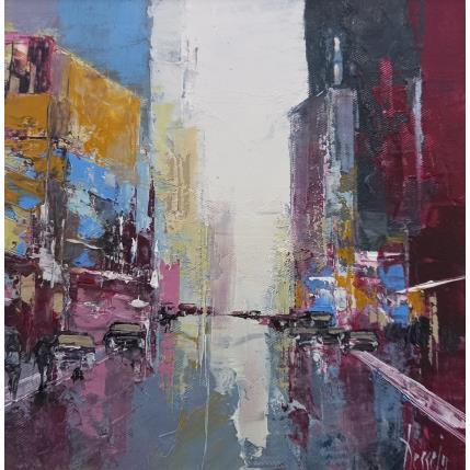 Gemälde Pink city von Dessein Pierre | Gemälde Figurativ Öl Architektur, Pop-Ikonen, Urban