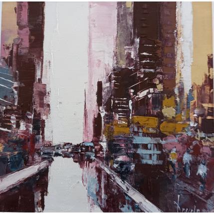 Gemälde Red Building von Dessein Pierre | Gemälde Figurativ Öl Architektur, Pop-Ikonen, Urban