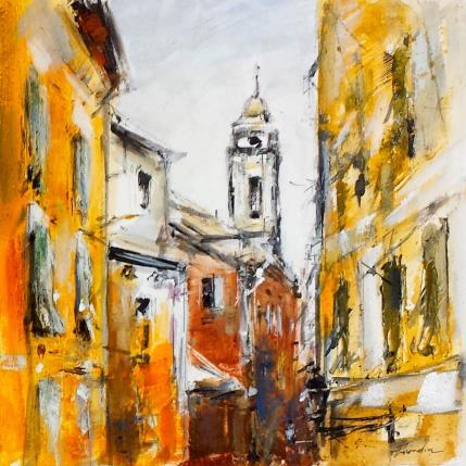 Gemälde facades vieux nice von Poumelin Richard | Gemälde Figurativ Acryl, Öl Landschaften