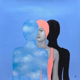 Gemälde Day and Night von Ivanova Margarita | Gemälde Surrealismus Öl Porträt