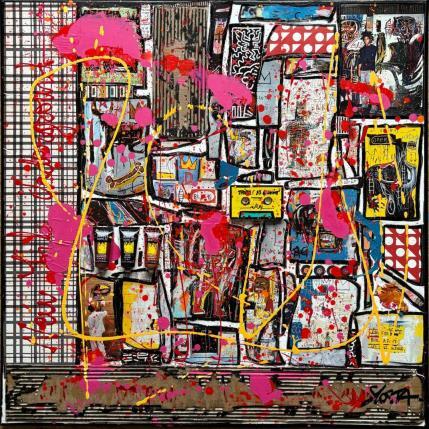 Painting Basquiat, the king ! by Costa Sophie | Painting