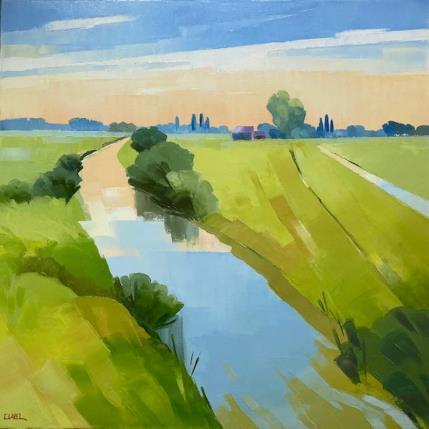 Painting Douceur matinale by Clavel Pier-Marion | Painting Impressionism Oil, Wood Landscapes