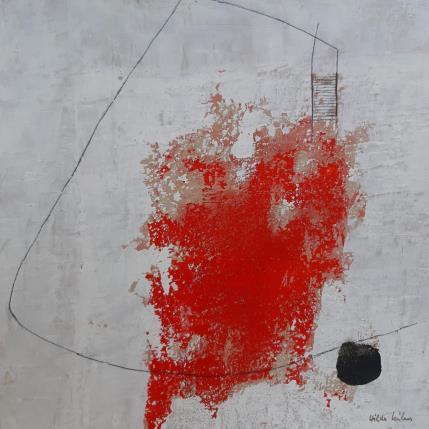Peinture abstract red C 118 par Wilms Hilde | Tableau Abstrait Acrylique, Collage