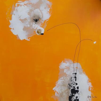 Peinture abstract yellow C 122 par Wilms Hilde | Tableau Abstrait Acrylique, Collage, Feuille d'or