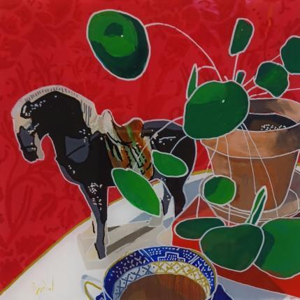 Peinture La chance venait du pays levant par Auriol Philippe | Tableau Figuratif Acrylique, Plexiglas, Posca Natures mortes