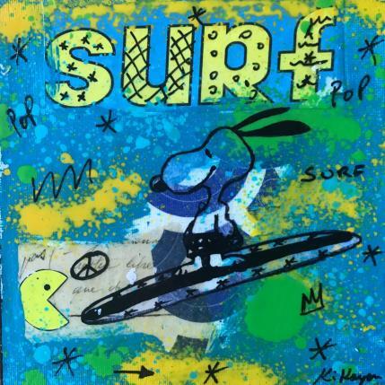 Painting Snoopy surf by Kikayou | Painting Pop-art Acrylic, Gluing, Graffiti Pop icons
