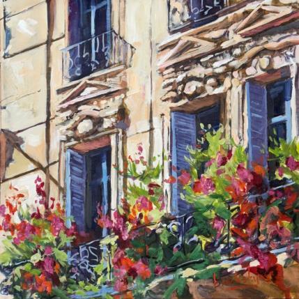 Painting Les Beaux Jours by Brooksby | Painting Figurative Oil Architecture, Nature