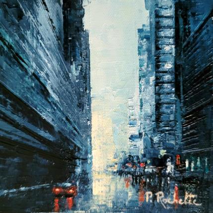 Peinture Into the blue par Rochette Patrice | Tableau Figuratif Huile Urbain