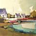 Gemälde En BRETAGNE 2 von Langlois Jean-Luc | Gemälde Figurativ Marine Aquarell