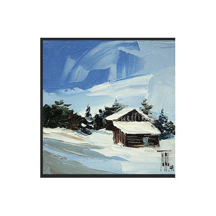 Painting CHALETS SOUS LA NEIGE by Tual Pierrick | Painting