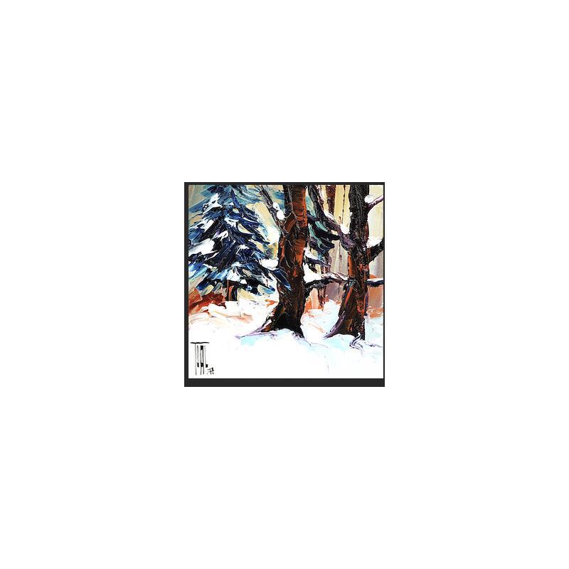 Painting FORÊT EN HIVER by Tual Pierrick | Painting
