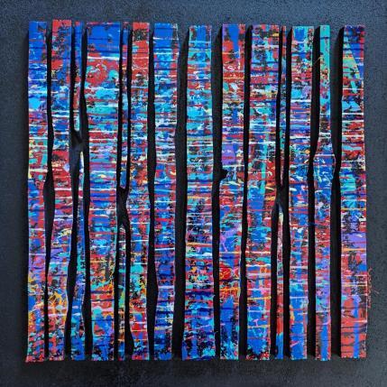 Pintura Bc14 street rouge bleu or por Langeron Luc | Pintura Tema Acrílico, Madera, Resina