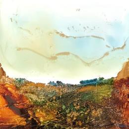 Peinture 1916 bronze age  par Depaire Silvia | Tableau Abstrait Acrylique Minimaliste, Paysages