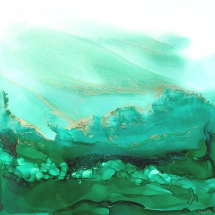 Painting 1570 poésie végétale  by Depaire Silvia | Painting Abstract Acrylic Landscapes, Minimalist