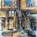Gemälde Troyes La rue des chats  von Hoffmann Elisabeth | Gemälde Figurativ Urban Aquarell