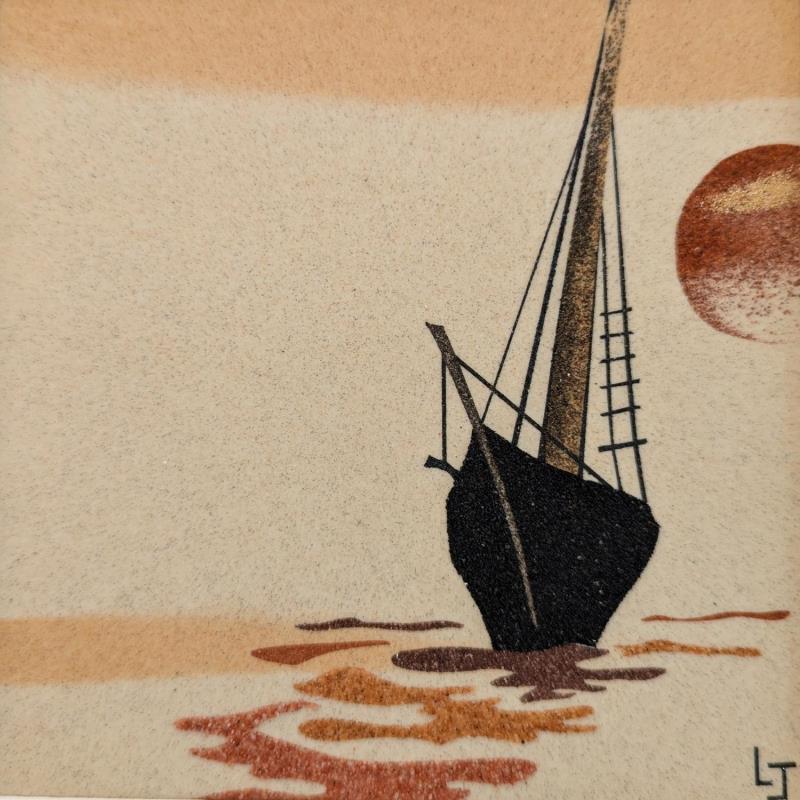 Gemälde Le vaisseau fantôme von Jovys Laurence  | Gemälde Materialismus Landschaften Sand