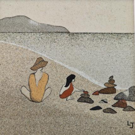 Painting Jeu de plage by Jovys Laurence | Painting Subject matter Sand Landscapes, Pop icons